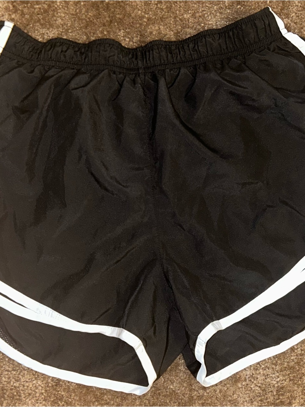Nike Black Women's Athletic Shorts with White Trim